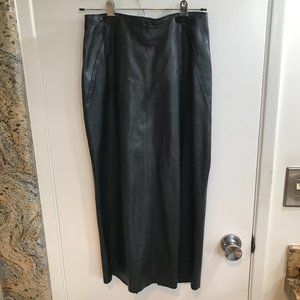 Ruth Wagner black leather skirt, size 8